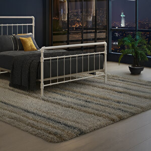 Odin Çift Kişilik Metal Karyola-beyaz (ahşap Latali) 140x200 cm