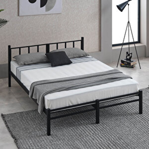 Titan Çift Kişilik Metal Karyola 160x200 - Siyah 160x200 cm
