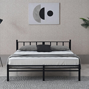 Titan Çift Kişilik Metal Karyola 160x200 - Siyah 160x200 cm