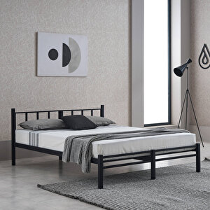 Titan Çift Kişilik Metal Karyola 160x200 - Siyah 160x200 cm