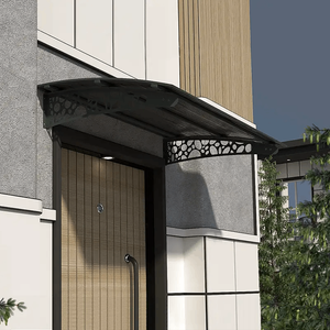 Pratik Metal Sundurma 190x120 Çakıl Taşı Serisi Kapı Üstü Sundurma Koruma Gölgelik Antrasit - Bronz 190x120 cm
