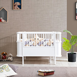 Sallanan Mdf Beşik, Bella Büyüyen Beşik 90x120 - Bella Karyola 90x190