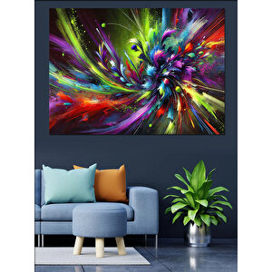 Renkli Spiral Enerji Dekoratif Kanvas - Mdf Ahşap Tablo 25x35 cm