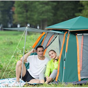 Yek Outdoor 6 Kişilik Tam Otomatik Tenteli Kamp Çadırı 270x270x170cm