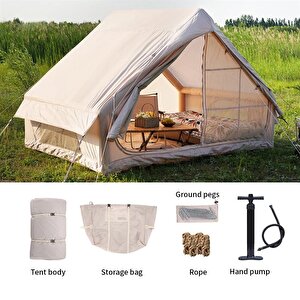 Yek Outdoor 6 Kişilik 4 Mevsim Pompalı Ve Soba Çıkışlı Şişme Çadır 300x210x200cm