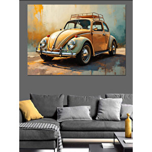Klasik Beetle Araba Dekoratif Kanvas - Mdf Ahşap Tablo