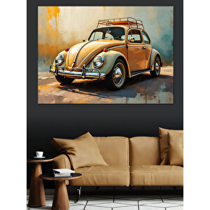 Klasik Beetle Araba Dekoratif Kanvas - Mdf Ahşap Tablo