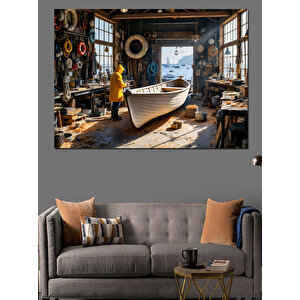 Atölyede Bekleyen Sandal Objesi Dekoratif Kanvas - Mdf Ahşap Tablo 100x140 cm