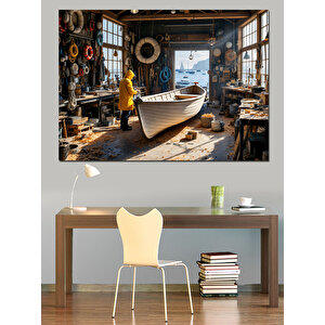 Atölyede Bekleyen Sandal Objesi Dekoratif Kanvas - Mdf Ahşap Tablo 100x140 cm