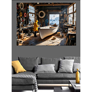 Atölyede Bekleyen Sandal Objesi Dekoratif Kanvas - Mdf Ahşap Tablo 100x140 cm