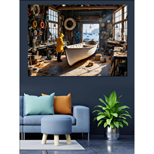 Atölyede Bekleyen Sandal Objesi Dekoratif Kanvas - Mdf Ahşap Tablo