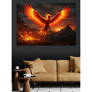 Küllerden Doğan Anka Dekoratif Kanvas - Mdf Ahşap Tablo 50x70 cm