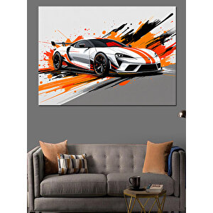 Spor Araba Patlaması Dekoratif Kanvas - Mdf Ahşap Tablo