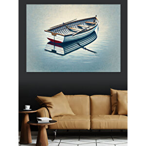 Küçük Sandal Dekoratif Kanvas - Mdf Ahşap Tablo 35x50 cm