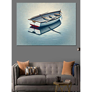 Küçük Sandal Dekoratif Kanvas - Mdf Ahşap Tablo 35x50 cm