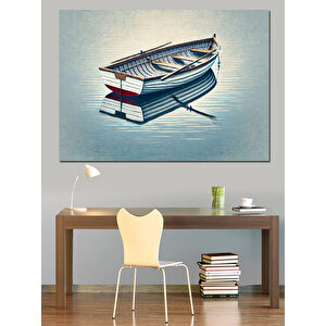 Küçük Sandal Dekoratif Kanvas - Mdf Ahşap Tablo