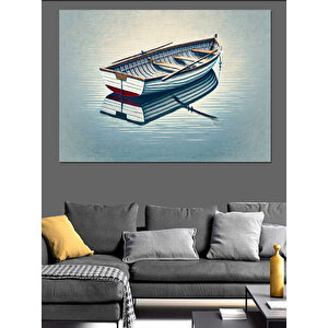 Küçük Sandal Dekoratif Kanvas - Mdf Ahşap Tablo