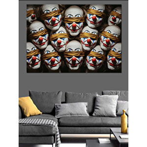 Gülen Maske Koleksiyonu Dekoratif Kanvas - Mdf Ahşap Tablo 100x140 cm
