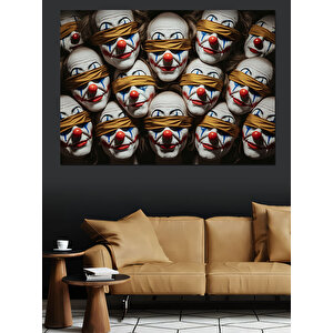 Gülen Maske Koleksiyonu Dekoratif Kanvas - Mdf Ahşap Tablo 100x140 cm