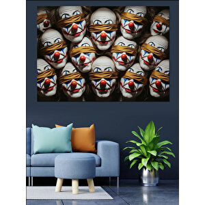 Gülen Maske Koleksiyonu Dekoratif Kanvas - Mdf Ahşap Tablo 100x140 cm