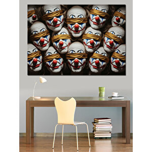 Gülen Maske Koleksiyonu Dekoratif Kanvas - Mdf Ahşap Tablo