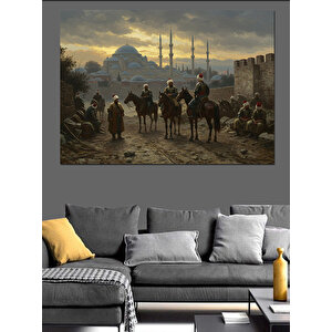Payitahtta Gün Batımı Dekoratif Kanvas - Mdf Ahşap Tablo 100x140 cm