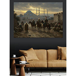 Payitahtta Gün Batımı Dekoratif Kanvas - Mdf Ahşap Tablo 100x140 cm