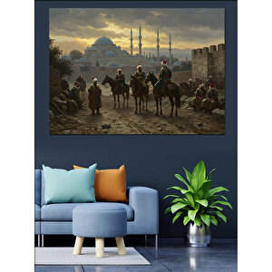 Payitahtta Gün Batımı Dekoratif Kanvas - Mdf Ahşap Tablo 100x140 cm
