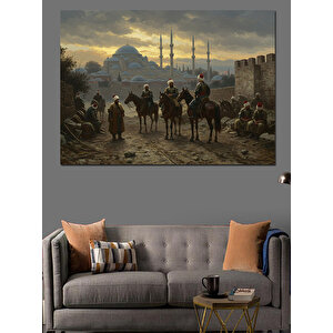 Payitahtta Gün Batımı Dekoratif Kanvas - Mdf Ahşap Tablo