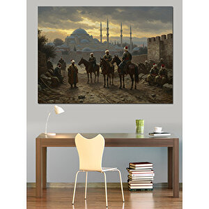 Payitahtta Gün Batımı Dekoratif Kanvas - Mdf Ahşap Tablo