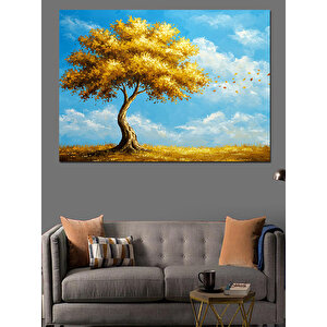 Yalnız Büyük Ağaç Dekoratif Kanvas - Mdf Ahşap Tablo 25x35 cm