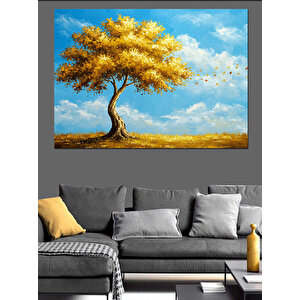 Yalnız Büyük Ağaç Dekoratif Kanvas - Mdf Ahşap Tablo
