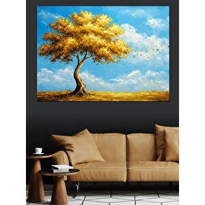 Yalnız Büyük Ağaç Dekoratif Kanvas - Mdf Ahşap Tablo