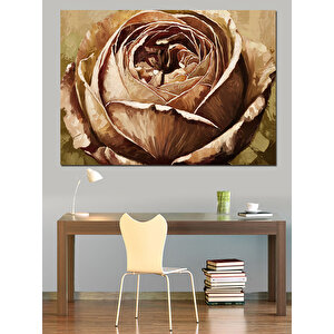 Eskitilmiş Gül Yakın Plan Dekoratif Kanvas - Mdf Ahşap Tablo 50x70 cm