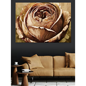 Eskitilmiş Gül Yakın Plan Dekoratif Kanvas - Mdf Ahşap Tablo 50x70 cm
