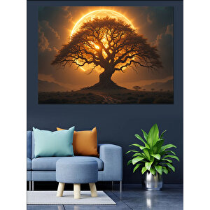 Büyülü Ağaç Dekoratif Kanvas - Mdf Ahşap Tablo
