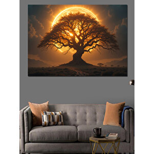 Büyülü Ağaç Dekoratif Kanvas - Mdf Ahşap Tablo