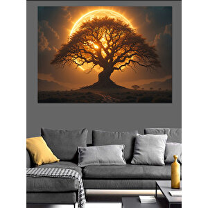 Büyülü Ağaç Dekoratif Kanvas - Mdf Ahşap Tablo 50x70 cm