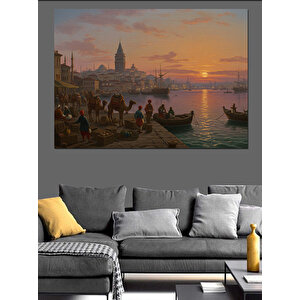Gün Batımında Rıhtım Sessizliği Dekoratif Kanvas - Mdf Ahşap Tablo 50x70 cm