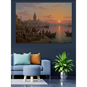 Gün Batımında Rıhtım Sessizliği Dekoratif Kanvas - Mdf Ahşap Tablo 50x70 cm