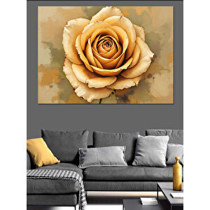 Altın Sarısı Gül Dekoratif Kanvas - Mdf Ahşap Tablo 100x140 cm