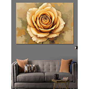 Altın Sarısı Gül Dekoratif Kanvas - Mdf Ahşap Tablo