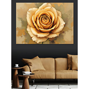 Altın Sarısı Gül Dekoratif Kanvas - Mdf Ahşap Tablo 50x70 cm