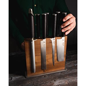 9 Parça Stantlı Bıçak Seti ( 7 Bıçak+1 Masat+1 Mıknatıslı Ahşap Stant)
