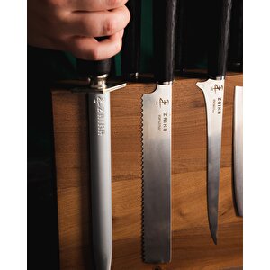 9 Parça Stantlı Bıçak Seti ( 7 Bıçak+1 Masat+1 Mıknatıslı Ahşap Stant)