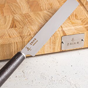 Ekmek Bıçağı Ahşap Saplı Tırtıklı Tasarım - 21 Cm Paslanmaz Çelik