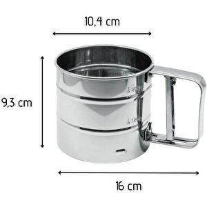 Paslanmaz Çelik Un Eleği Ölçekli Un Şeker Eleği Metal Pratik Un Kahve Eleme Aparatı