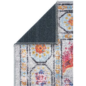 Cool Halı Private Gri Eskitme Vintage Halı Etnik Otantik Dokuma Şönil Halı Yıkanabilir Salon Halısı