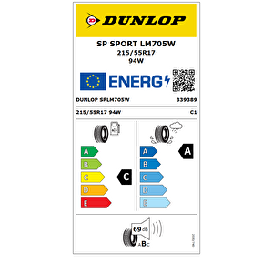 Dunlop 215/55 R17 94w Sp Sport Lm705 Oto Yaz Lastiği (üretim 2025)