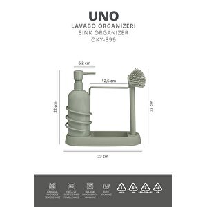 Okyanus Home Uno Lavabo Organizer - Yeşil